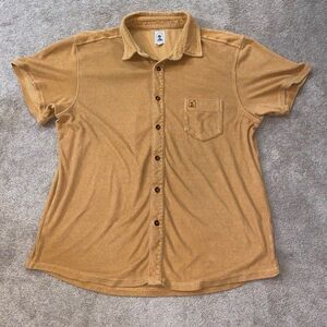 Dandy Del Mar The Tropez Burnt Sienna Terry Cloth Casual Shirt Men's Size XL